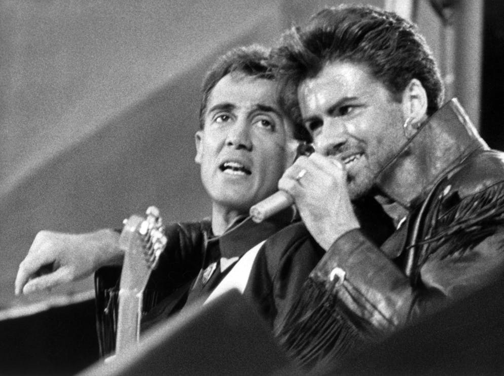 George Michael (r.) und Andrew Ridgeley standen von 1981 bis 1986 gemeinsam als «Wham!» auf der Bühne. (Archivfoto)