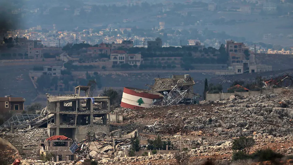 Vista sul Libano meridionale, venerdì, dal territorio israeliano