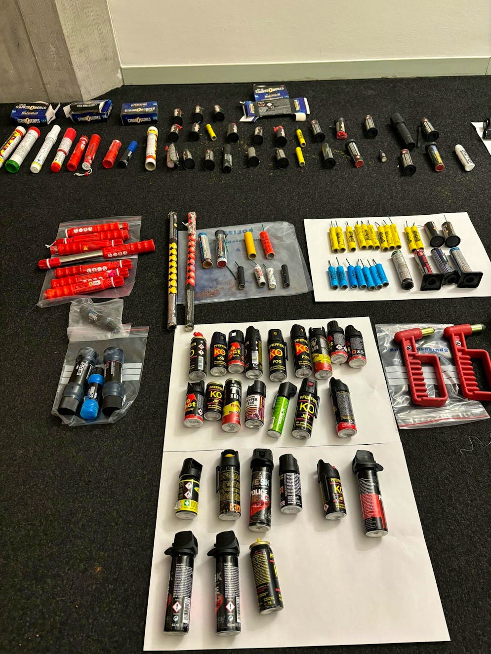 Sichergestelltes Material der Stapo