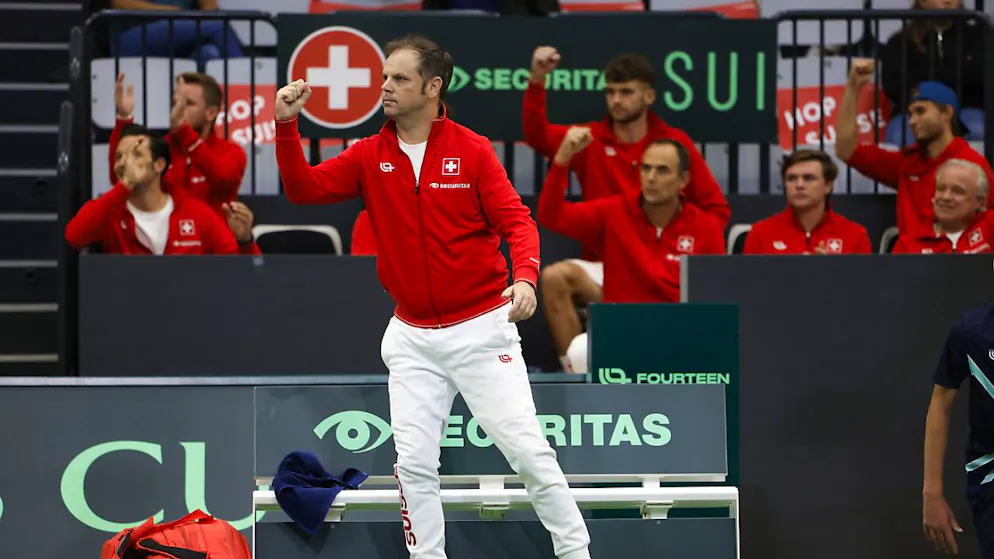 Severin Lüthi, der Captain des Schweizer Davis-Cup-Teams, steht mit seiner Equipe vor einer grossen Herausforderung