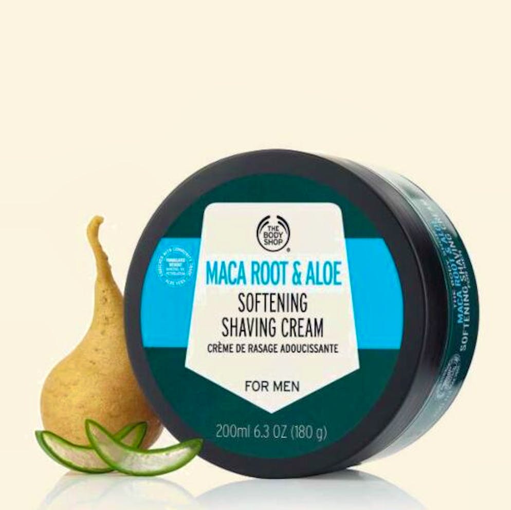 7 Geschenkideen für den besten Kumpel. Beruhigende und pflegende Rasiercrème von The Body Shop für 24.95 Franken.