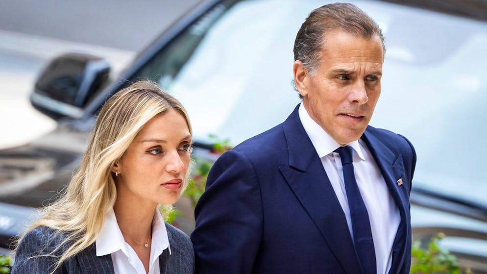 Hunter Biden (r.) und seine Frau Melissa Cohen Biden  vor der Urteilsverkündung am 11. Juni 2024 in Delaware. 