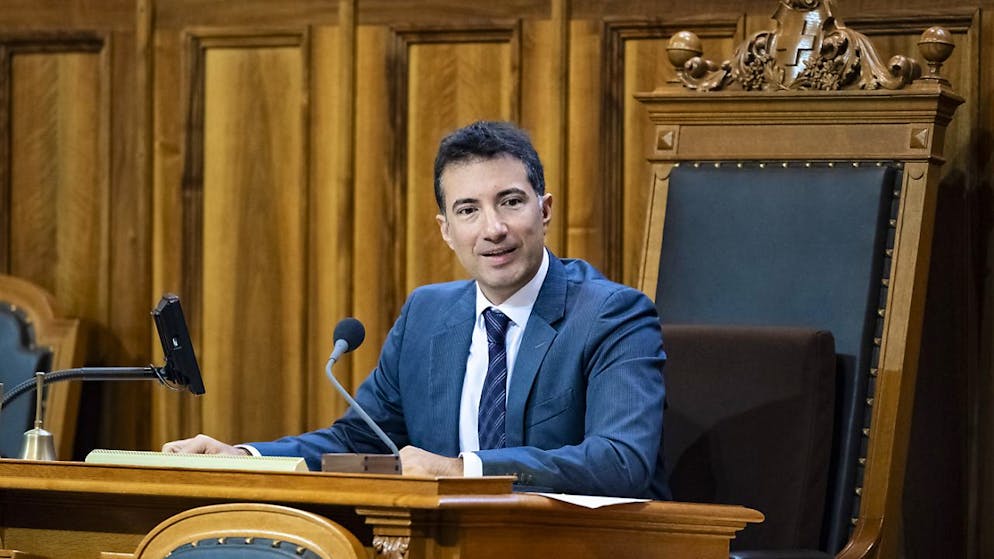 Andrea Caroni auf einer Aufnahme vom September, als er als Vizepräsident die Debatte des Ständerats leitete. (Archivbild)