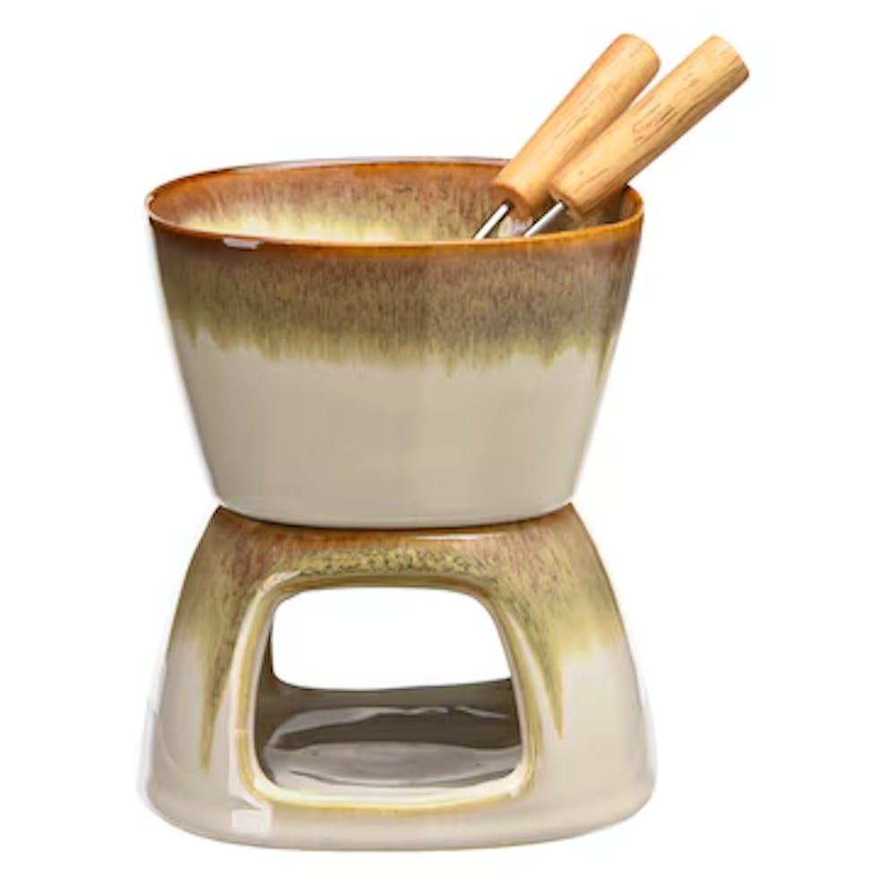 7 Geschenkideen fürs Schwiegermami und den Schwiegerpapi. Ein kleines Fondueset für zwei gibt es bei Depot für 24.95 Franken. 