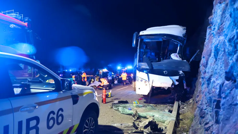 Accident en France. Un autocar espagnol heurte une falaise: au moins 2 morts