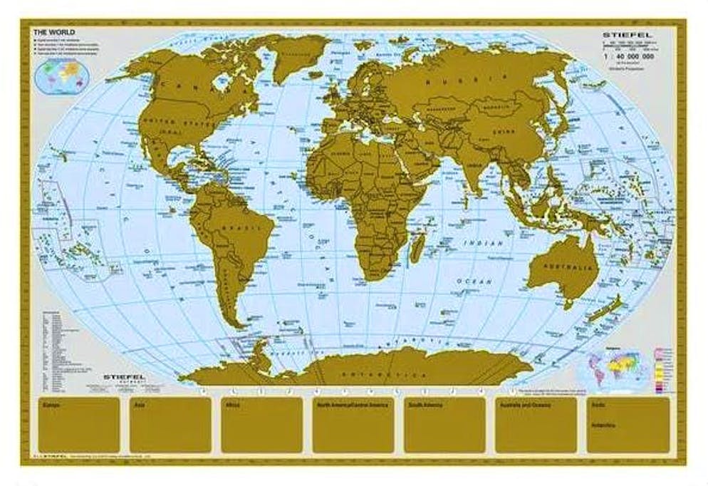 7 gift ideas for your better half. What could be better than traveling the world together? With the scratch-off world map for 15.90 francs, via Orell Füssli, couples can record where they have already been together.