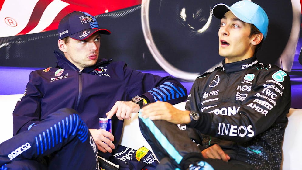 Max Verstappen ärgert sich über das Verhalten von George Russell.