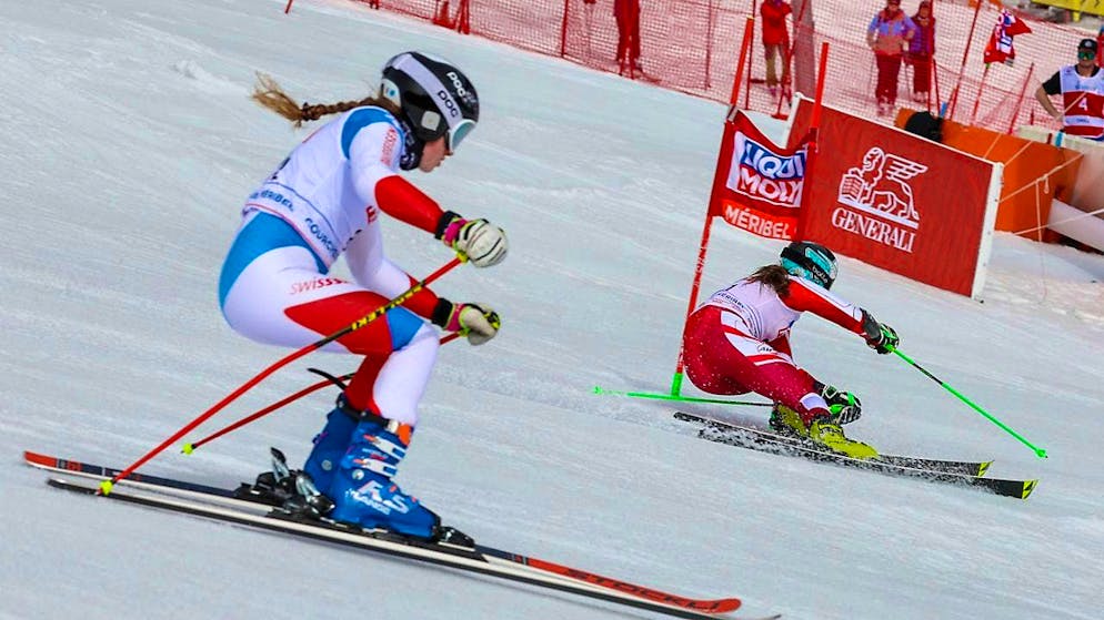 Delphine Darbellay (here in a team competition in 2022) takes her first victory in the giant slalom in the European Cup