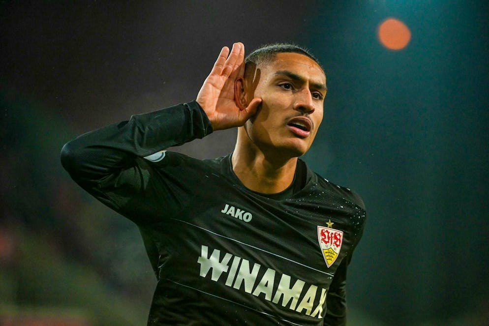 Stuttgart stroll into DFB Cup quarter-finals - Gallery. Enzo Millot irresistibly scores to give Stuttgart the lead.