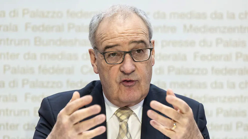 Le conseiller fédéral Guy Parmelin a signé en mars à New Delhi l'accord de libre-échange entre l'AELE et l'Inde (archives).