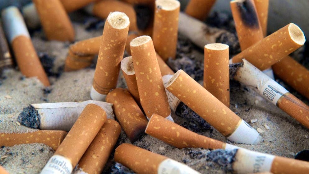 According to stop2drop, they belong in an ashtray and not on the playground floor: Cigarette butts.