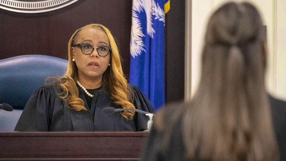 Judge Deadra Jefferson (l.) listens to the guilty plea of the accused motorist. (December 2, 2024)
