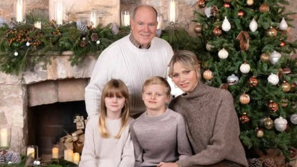 Royals in an unusually casual look. Monaco's Princely Family shows unity in Christmas photo
