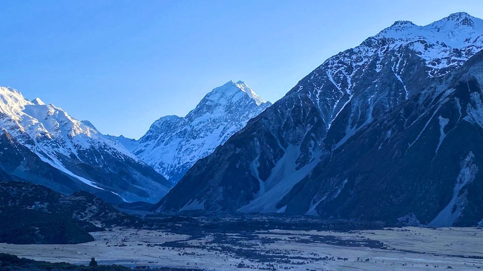 Neuseelands höchster Berg Aoraki (Mitte). (Archivbild)