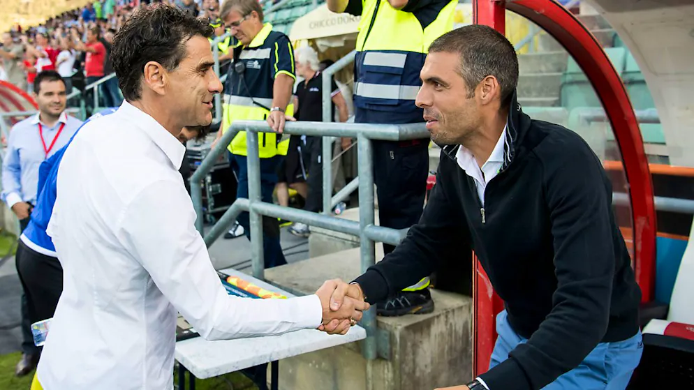 Sions Trainer Didier Tholot gastiert am Mittwochabend beim von Fabio Celestini trainierten FC Basel