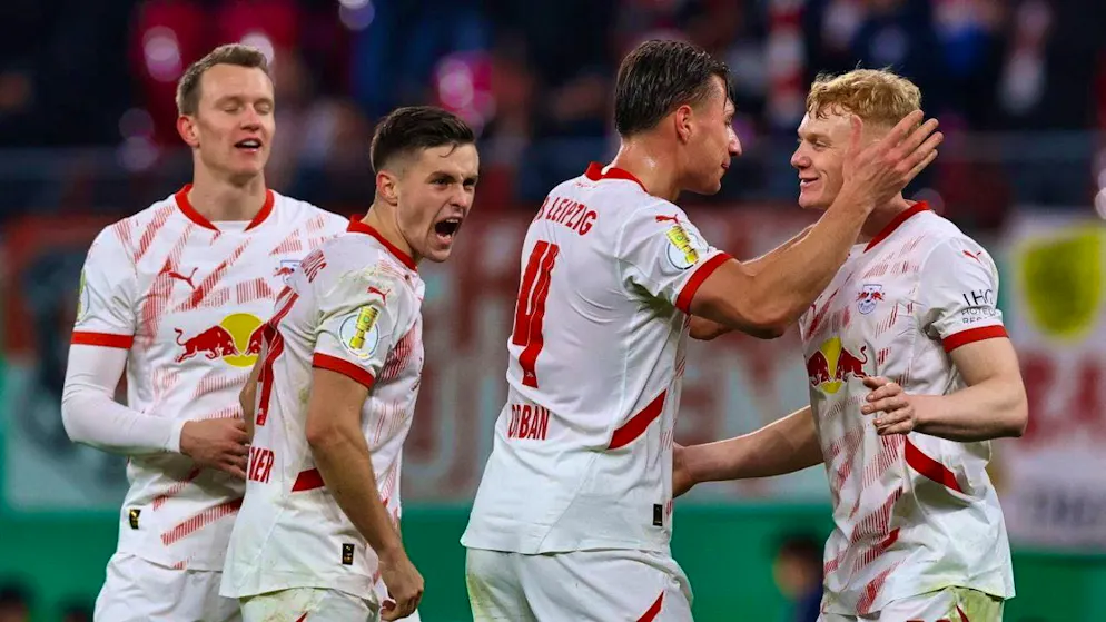 Leipzig's players manage to break free in the Cup