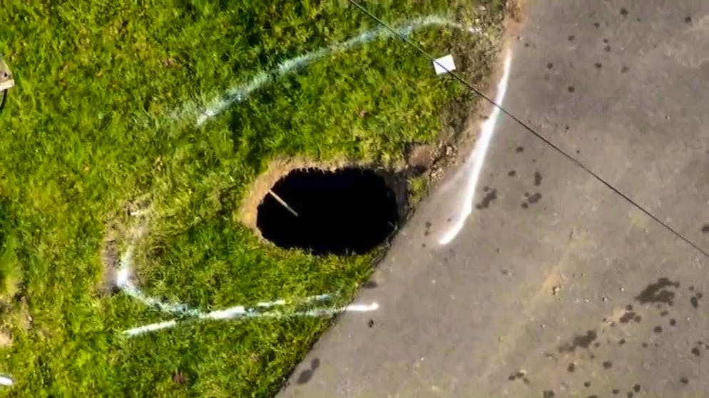 The woman is said to have disappeared in this sinkhole. 