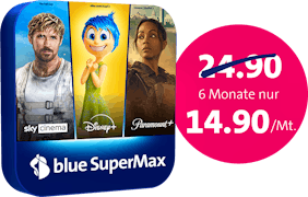 blue SuperMax Packshot mit Promo Störer