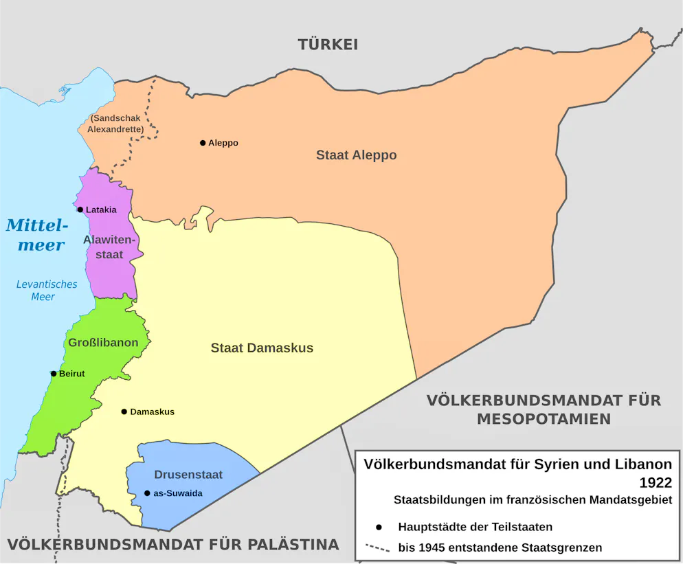In 1922, the French mandate power France allowed the establishment of an independent Alawite state, which was merged into Syria in 1937.
