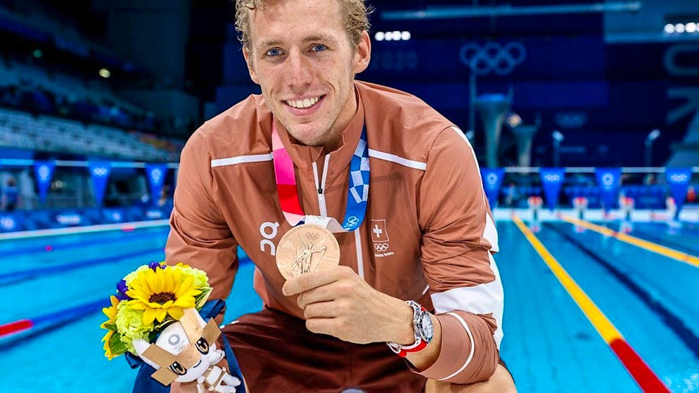 The highlight: Jeremy Desplanches with the bronze medal from the Olympic Games in Tokyo