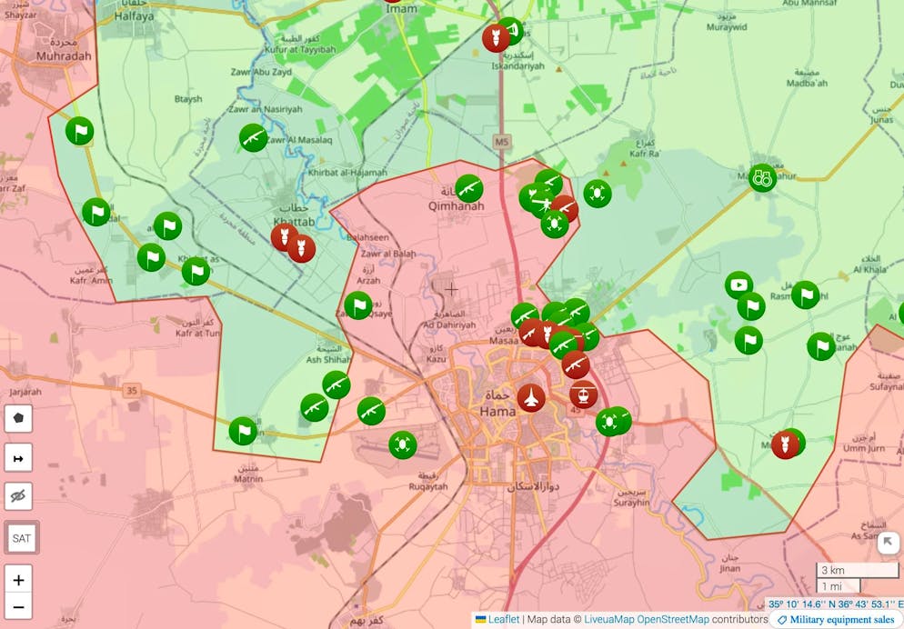 Battaglia per Hama: le unità dell'opposizione tentano di accerchiare la città.