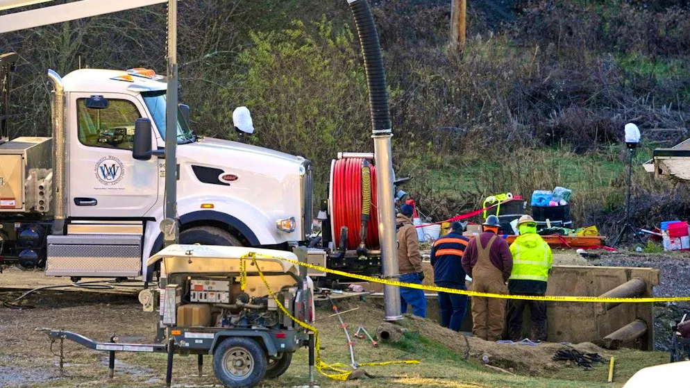 Rescue workers continued to search for the woman on Wednesday.