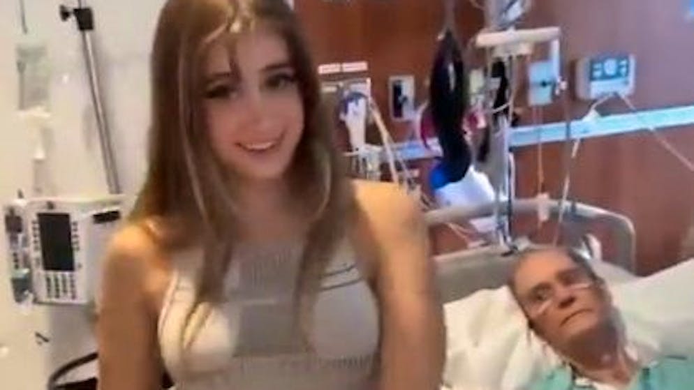 Marea di critiche sul web. Modella balla per il fidanzato anziano in ospedale e scherza: «Sono nel testamento, stacco la spina?!»