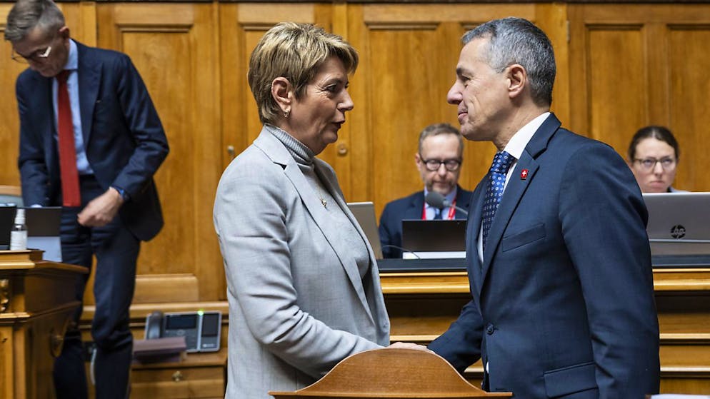 Le National a débattu jeudi de la stratégie de coopération internationale 2025-2028, en présence du ministre des affaires étrangères Ignazio Cassis (à droite).