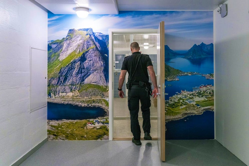 A view of an area on the second floor in the cell facility in Ringerike prison where Anders Behring Breivik is serving his sentence, in Tyristrand, Norway, Nov. 26, 2024. (Ole Berg-Rusten/NTB Scanpix via AP)