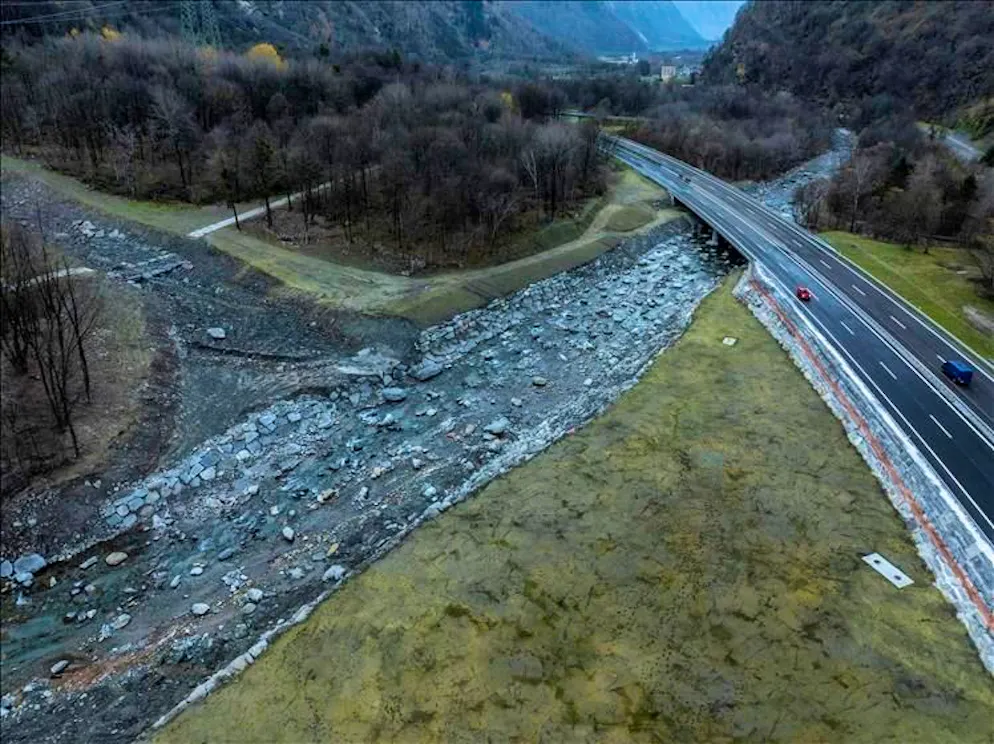 Una veduta sui lavori conclusi.