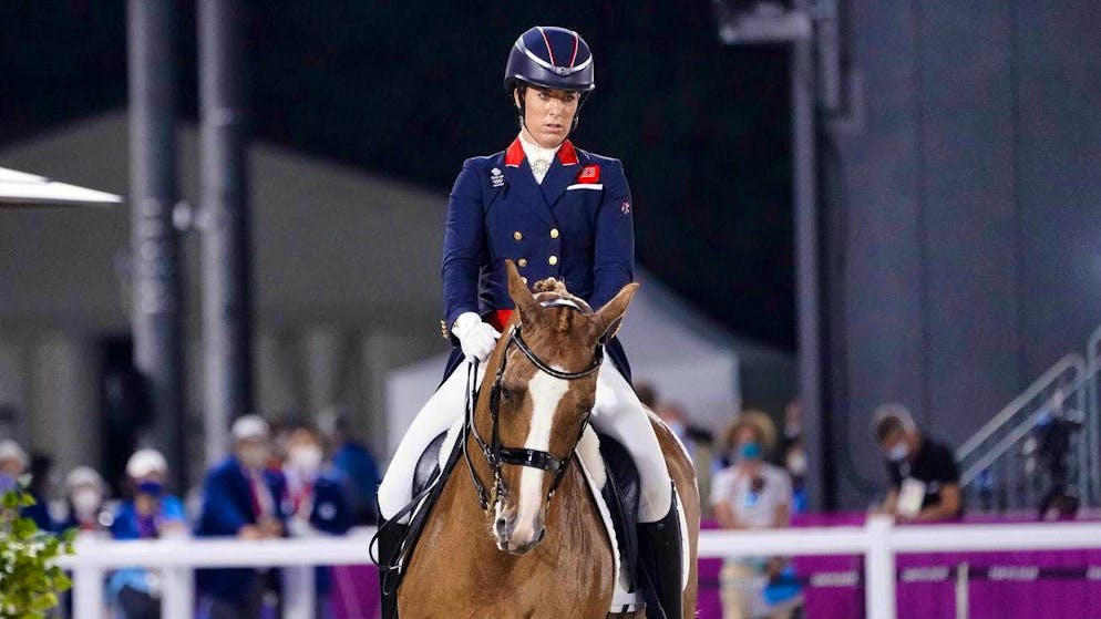 Charlotte Dujardin at the 2021 Olympic Games in Tokyo.