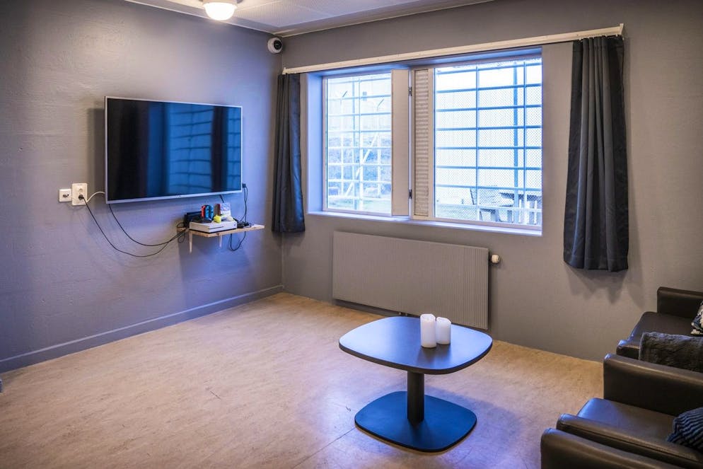 A view of the TV room in Ringerike prison in the cell facility where Anders Behring Breivik is serving his sentence, in Tyristrand, Norway, Nov. 26, 2024. (Ole Berg-Rusten/NTB Scanpix via AP)