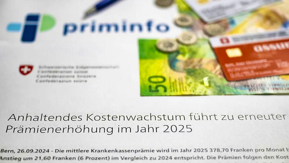 Rising health insurance premiums are the main source of annoyance for the Swiss in 2024 (archive image)