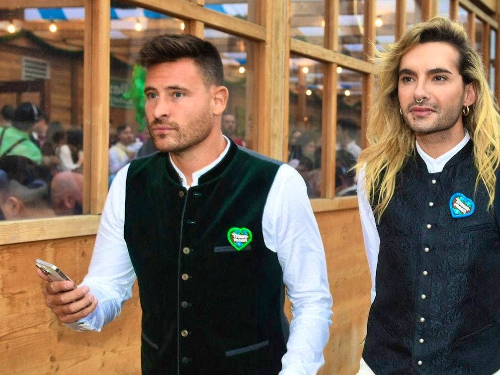 Bill Kaulitz together with Marc Eggers at the Oktoberfest in Munich.