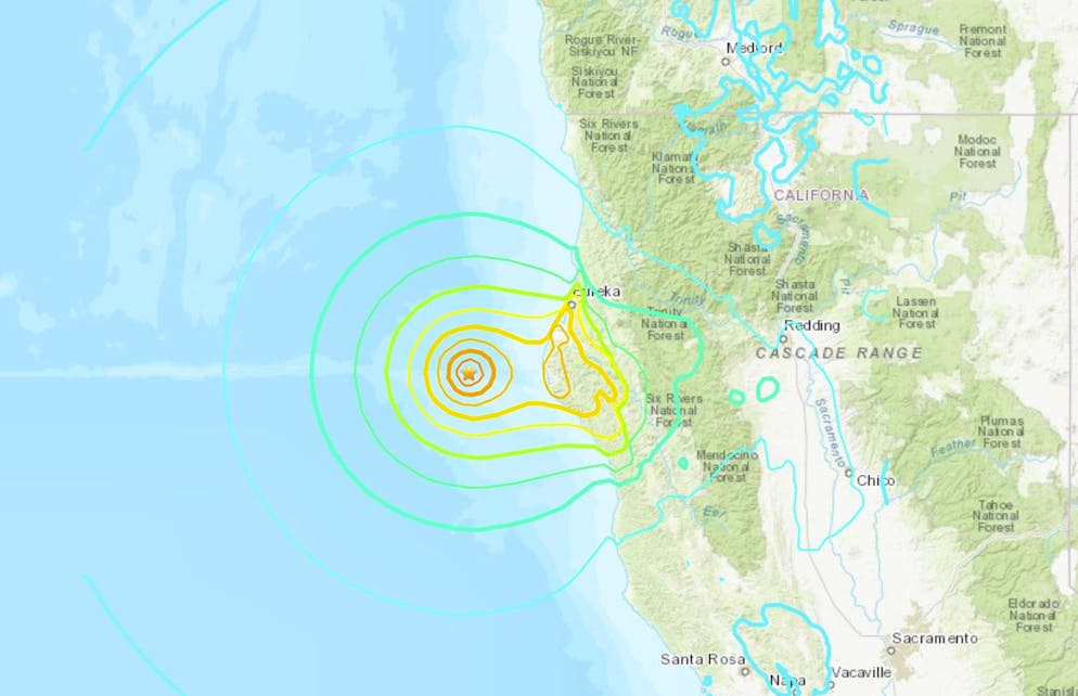 Sisma al largo della California