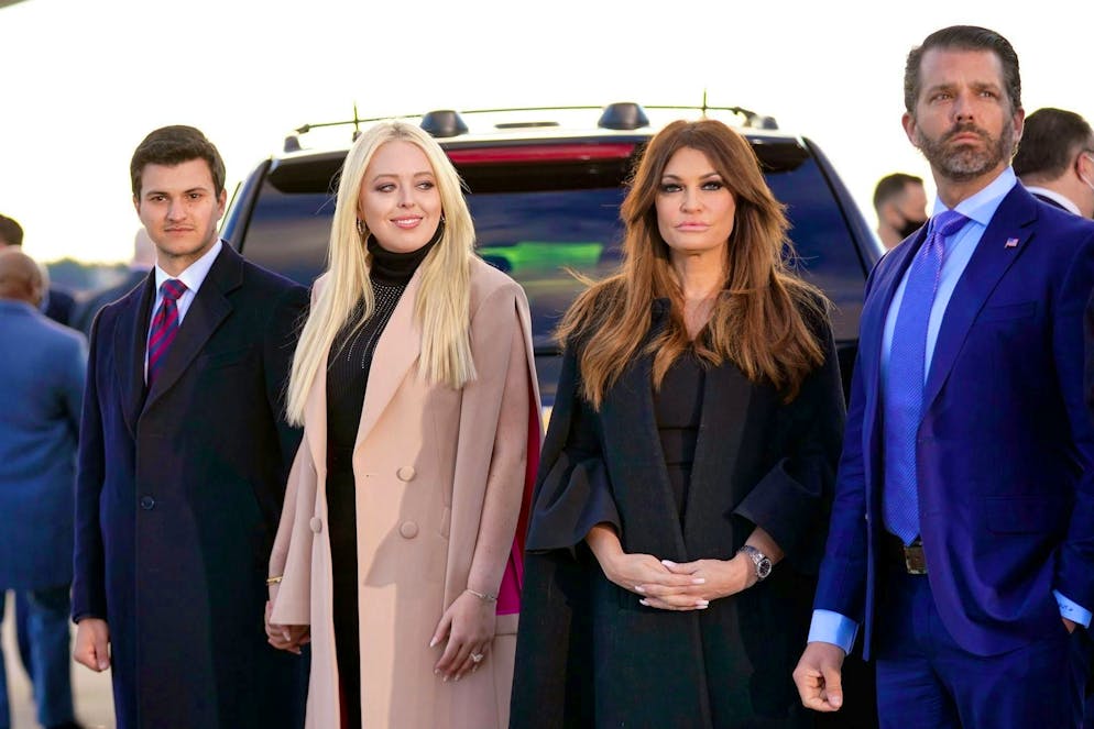 From Kai to Kimberly: this is the Trump clan - Gallery. Michael Bolous (left) married Trump's daughter Tiffany (2nd from left) in 2022. The couple rarely appear politically. (archive picture)