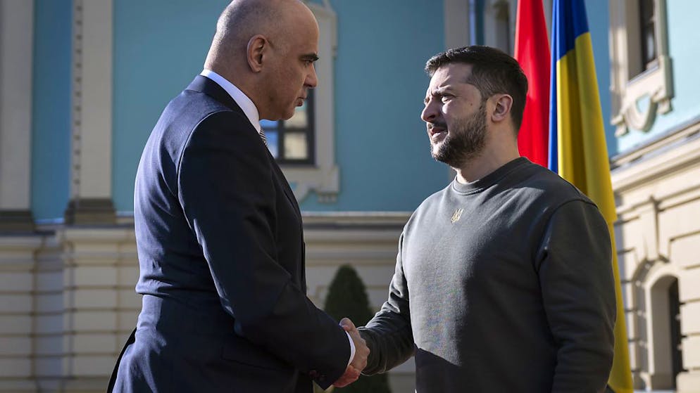 Alain Berset hatte den ukrainischen Präsidenten bereits im vergangenen Jahr in seiner Funktion als Bundespräsident der Schweiz in der Ukraine besucht. (Archivbild)