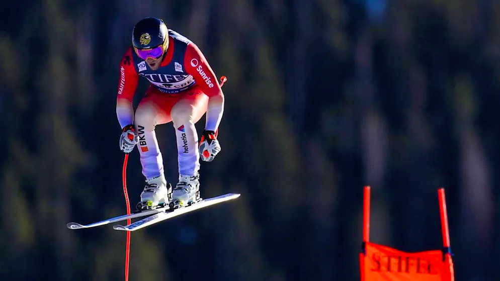Swiss double victory by Murisier and Odermatt in Beaver Creek - Gallery. Justin Murisier flies over the "Birds of Prey"