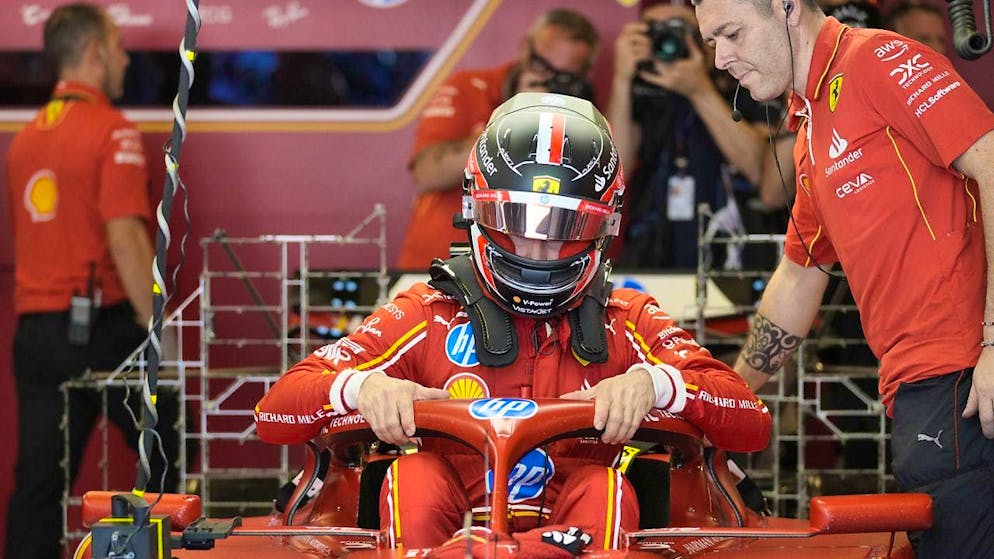 Arthur Leclerc takes a seat in the Ferrari like his brother Charles in Friday practice in Abu Dhabi