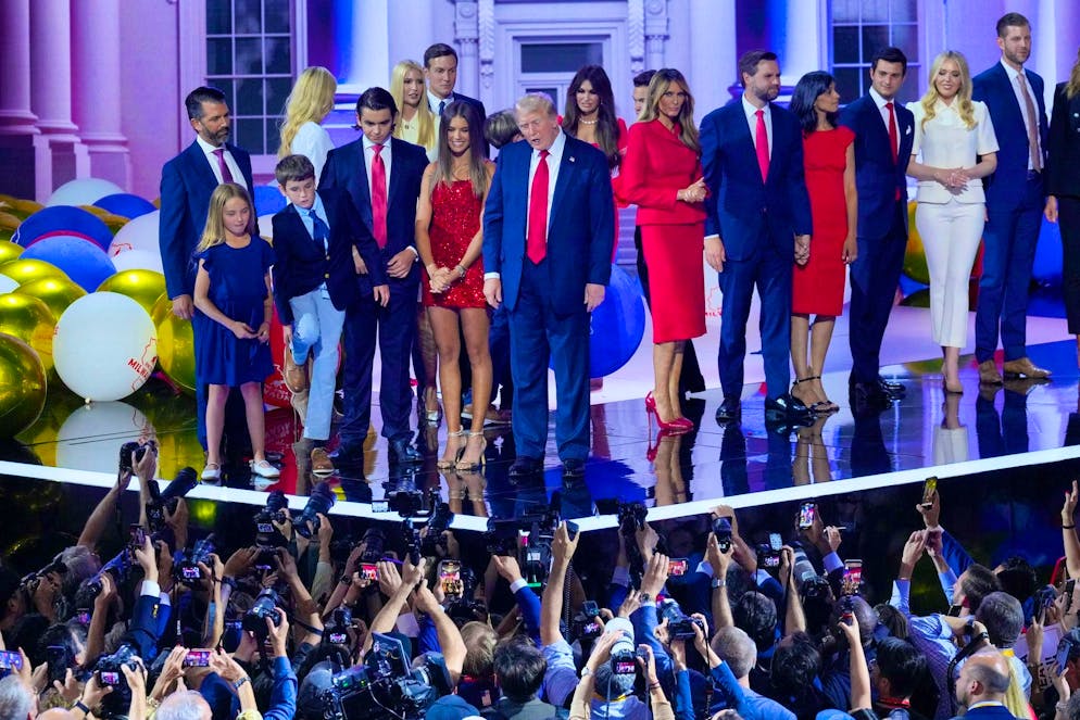 From Kai to Kimberly: this is the Trump clan - Gallery. Donald Trump surrounded by his family at the Republican Party convention in Milwaukee. (archive picture)