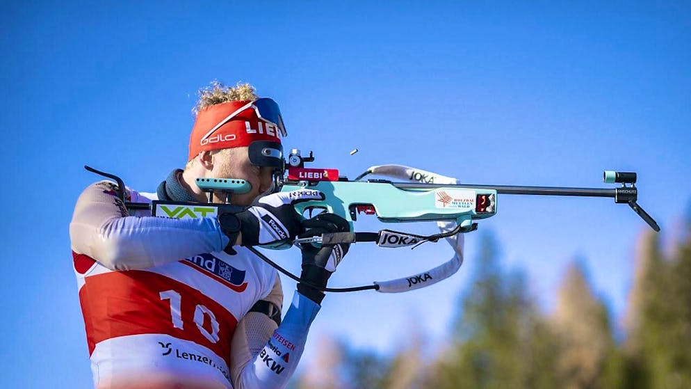 Top in the shooting range, but still plenty of room for improvement on the cross-country ski run: Sebastian Stalder