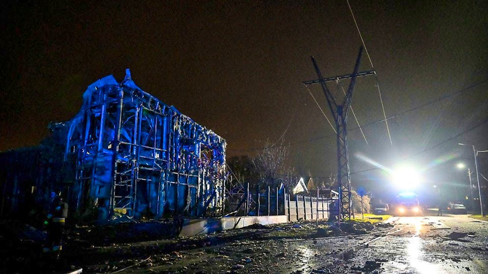 A damaged building in Zaporizhia Photo: -/Ukrinform/dpa