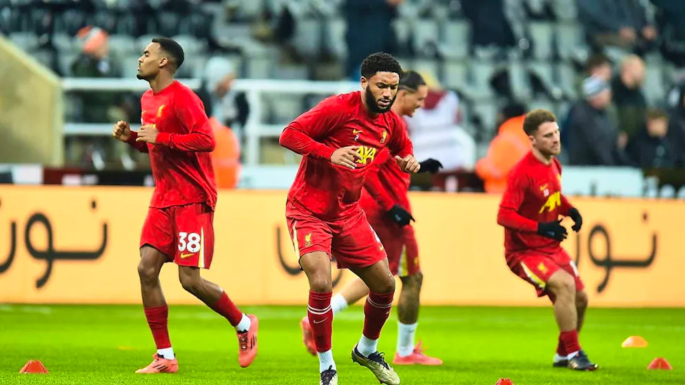 Liverpool's players, seen here warming up this week ahead of the game against Newcastle, will not be able to warm up on Saturday.