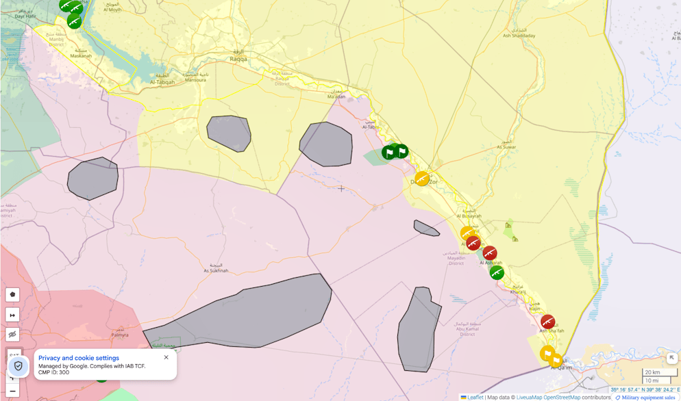 Die Lage im Osten Syriens.