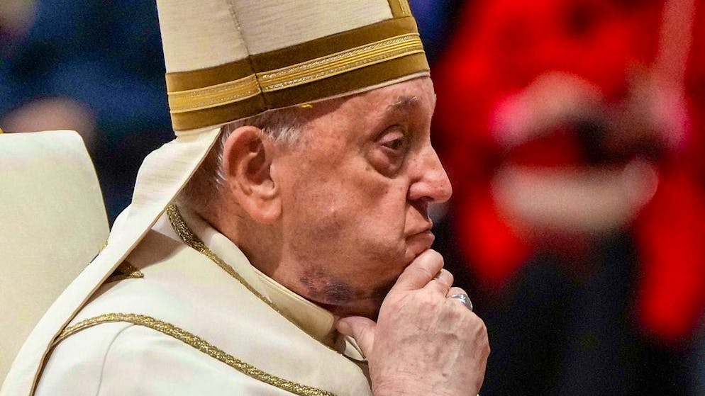 dpatopbilder - Pope Francis during a solemn mass in which he appoints 21 new cardinals in St. Peter's Basilica at the Vatican. Photo: Gregorio Borgia/AP