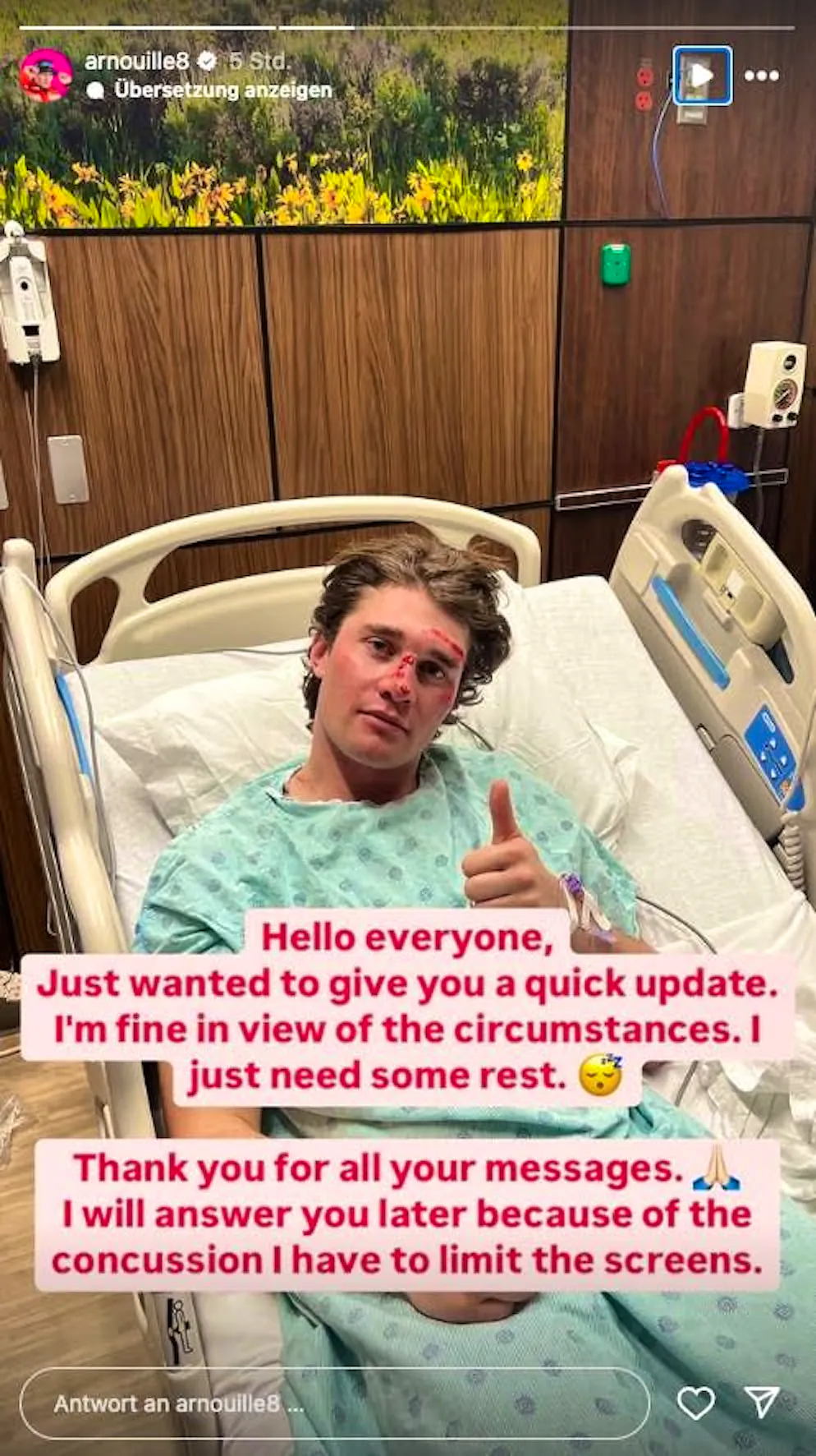 Arnaud Boisset viene ricoverato in ospedale dopo l'incidente di Beaver Creek.