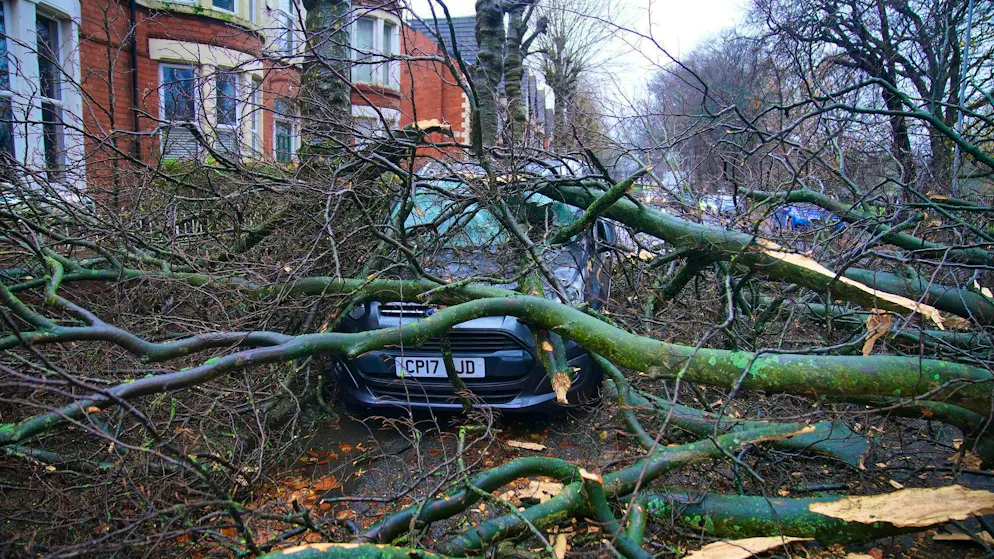 One dead in storm in England - many households without power - Gallery. In the UK, the city of Liverpool was the main focus.