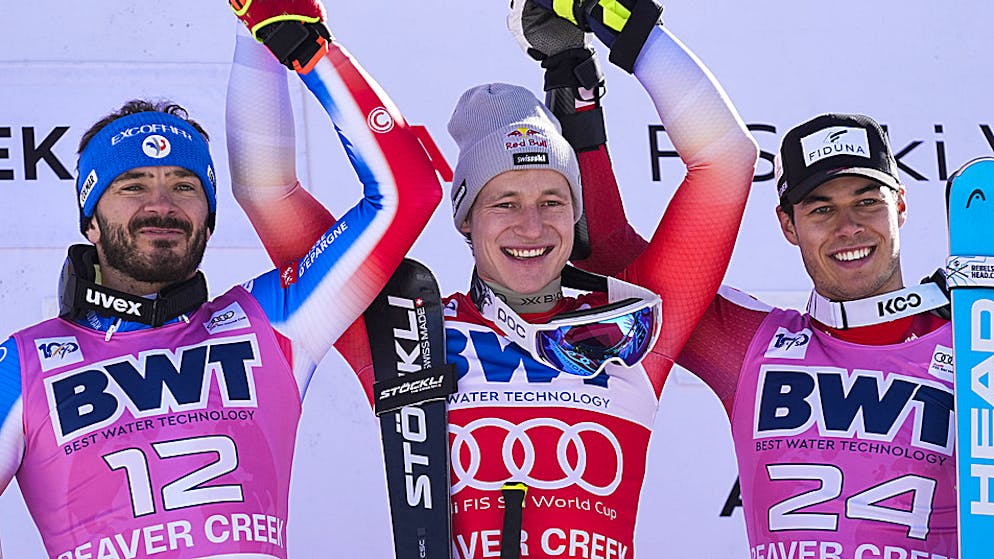 Cyprien Sarrazin (links) musste sich einmal mehr Marco Odermatt geschlagen geben.