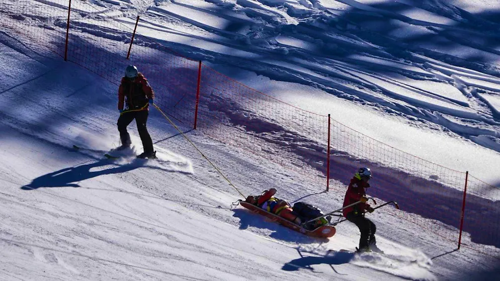 Arnaud Boisset was taken off the track by rescue sled. (archive picture)