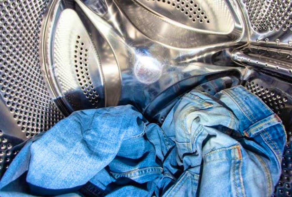 Jeans can be tumble dried, but you have to be careful not to shrink them.